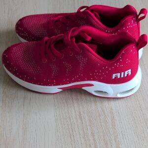 Mishansha Red and White Sneakers with Breathable Mesh